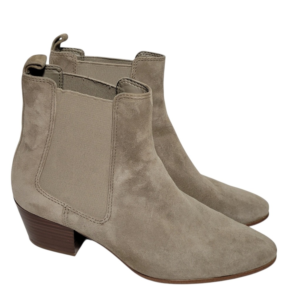Sam Edelman Reesa Ankle Bootie Womens Size 8 Taupe Chelsea Boot Suede‎ Leather